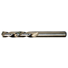 9/32 LHS / LHC HSS-CO 8% (M42) 135 Degree Split Point Cobalt Left Hand Mechanics Length Drill - Straw / Gold Oxide - Exact Industrial Supply