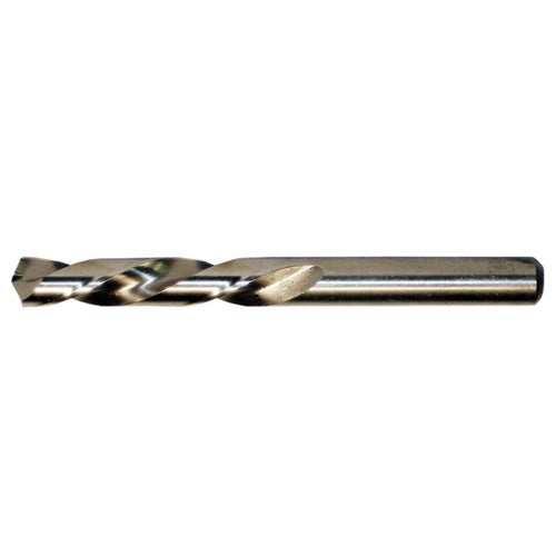 7/32 LHS / LHC HSS-CO 8% (M42) 135 Degree Split Point Cobalt Left Hand Mechanics Length Drill - Straw / Gold Oxide - Exact Industrial Supply