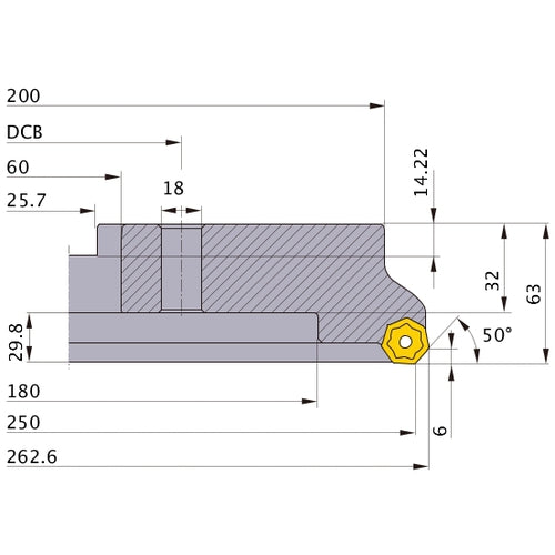 ‎AHX640W-250C36L MILL