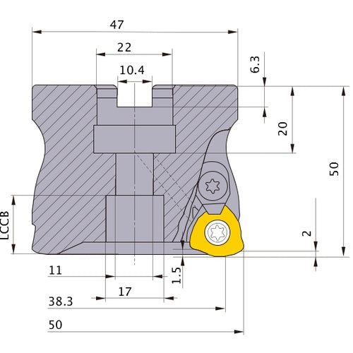 ‎AJX12-050A03R FACE MILL