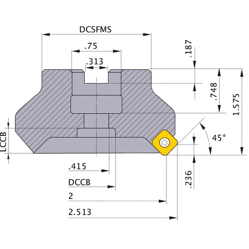 ASX445R0205 FACE MILL