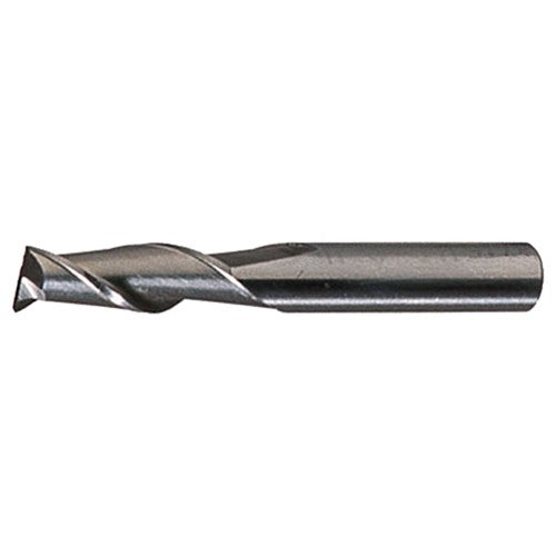 ‎9/64″ × 3/16″ x .4062″ × 1-1/2″ RHS / RHC HSS HSS Single End 2-Flute Center Cutting End Mill - Bright - Exact Industrial Supply