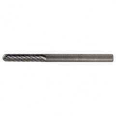 SC-7 Standard Cut Solid Carbide Bur-Cylindrical with Ball Nose - Eagle Tool & Supply
