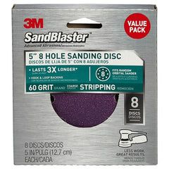 3M SandBlaster Sanding Discs 99621SB-ES 5″ × 8Hole 60 grit - Eagle Tool & Supply