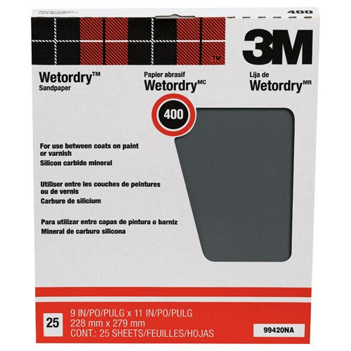3M Wetordry Sanding Sheets 99420NA 9″ × 11″ 400 grit - Eagle Tool & Supply