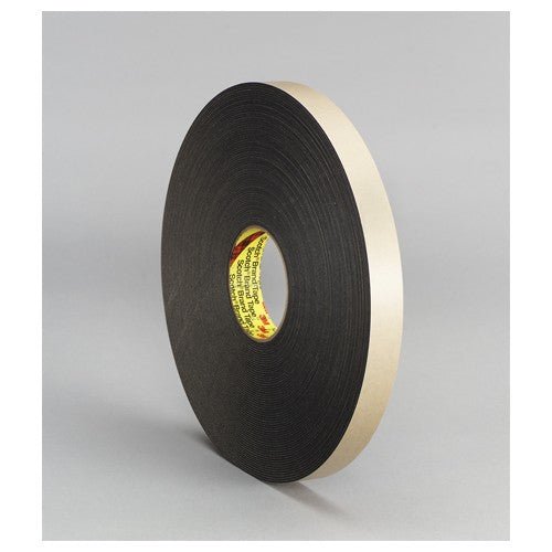 3M Double Coated Polyethylene Foam Tape 4496B Black 1/2″ × 36 yd 62 mil - Eagle Tool & Supply