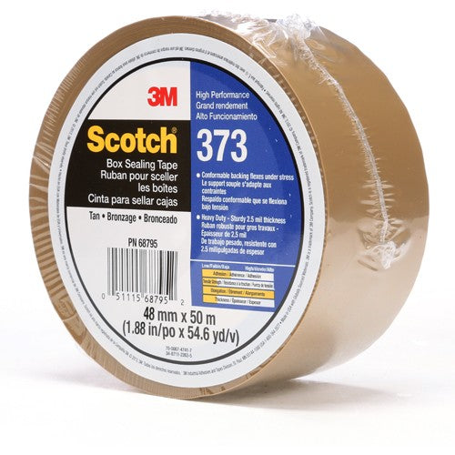 Scotch Box Sealing Tape 373 Tan 48 mm × 50 m - Eagle Tool & Supply