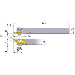 ‎CTAHL0810-120 TURNING HOLDER