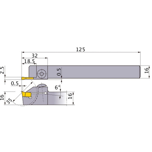 ‎CTDHL1616-350 TURNING HOLDER