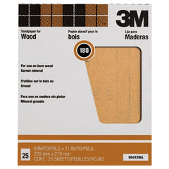 3M Garnet Sanding Sheets 99412NA 9″ × 11″ 180 grit - Eagle Tool & Supply
