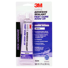 3M Marine Adhesive Sealant 4000 UV Pn05280 White 3 oz Tube - Eagle Tool & Supply