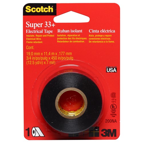 .75 in × 450 in Scotch(R) Electrical Tape 200CS12 strip Clip Strip Alt Mfg # 01964 - Eagle Tool & Supply