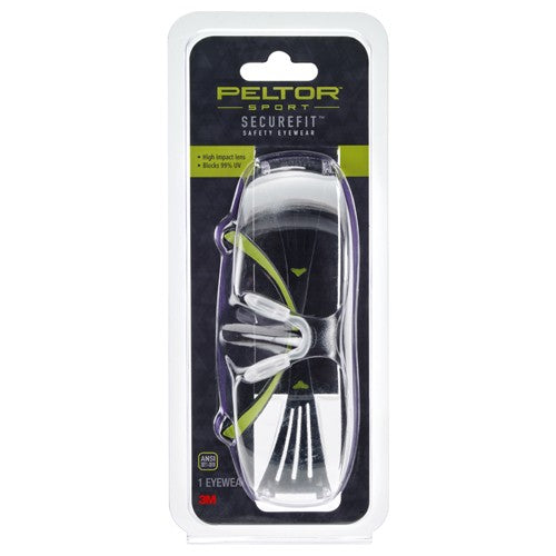 ‎Peltor Sport SecureFit Safety Eyewear SF400-PC-8 Clear/AF Lens - Eagle Tool & Supply