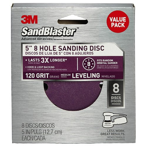 3M SandBlaster Sanding Discs 99622SB-ES 5in × 8Hole 80 grit - Eagle Tool & Supply