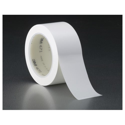 3M Vinyl Tape 471 White 1/2″ × 36 yd 5.2 mil Individually Wrapped Conveniently Packaged - Eagle Tool & Supply