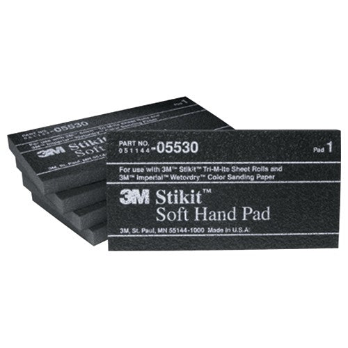 ‎3M Stikit Soft Hand Pad 05530 2-3/4″ × 5-1/2″ × 3/8″ - Eagle Tool & Supply