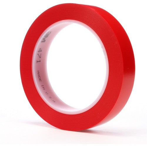 3M Vinyl Tape 471 Red 3/4″ × 36 yd 5.2 mil - Eagle Tool & Supply