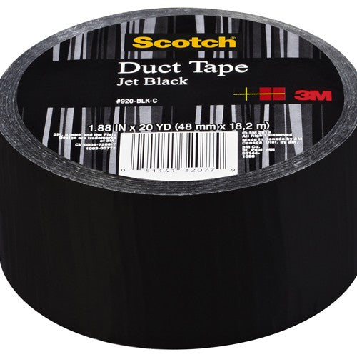 Scotch Duct Tape 920-BLK-C 1.88″ × 20 yd (48 mm × 18 2 m) Black - Eagle Tool & Supply