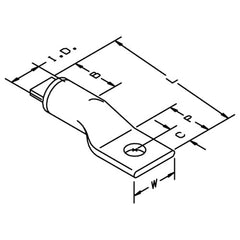 3M Scotchlok Copper One Hole Long Barrel Lug 31067 up to 35 kV 500 kcmil Brown - Eagle Tool & Supply