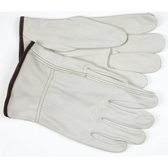 Full Leather/Straight Thumb 3203 Unlined Drivers Gloves - Size Large - Eagle Tool & Supply