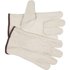 Full Leather/Keystone Thumb 3213 Unlined Drivers Gloves - Size Medium - Eagle Tool & Supply