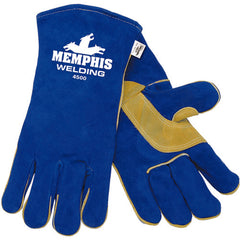 Welding Gloves - Select Shoulder - Blue - Foam Lined - Wing Thumb - Size X-Large - Eagle Tool & Supply