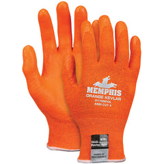 MCR Safety Cut Pro Glove - 13 Gauge Orange Kevlar/Synthetic - Nitrile Foam Coated Palm - Size Large - Eagle Tool & Supply