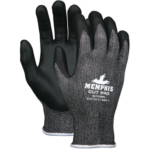 MCR Safety Cut Pro Glove - 13 Gauge HyperMax Shell - Nitrile Foam Coated Palm and Fingertips - Size Large - Eagle Tool & Supply