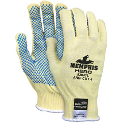MCR Safety Cut Pro Hero Gloves - 13 Gauge Kevlar / Stainless Steel / Spandex - PVC Dots on Palm - Size X-Large - Eagle Tool & Supply