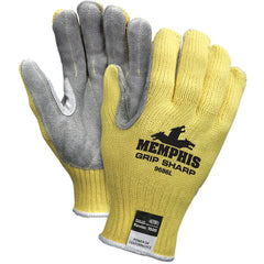 MCR Safety Cut Pro Gloves - 7 Gauge Kevlar Shell - Leather Palm - Size Large - Eagle Tool & Supply