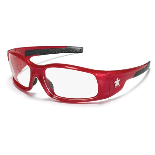Safety Glasses - Clear Lens - Red Frame SR1 Style - Eagle Tool & Supply