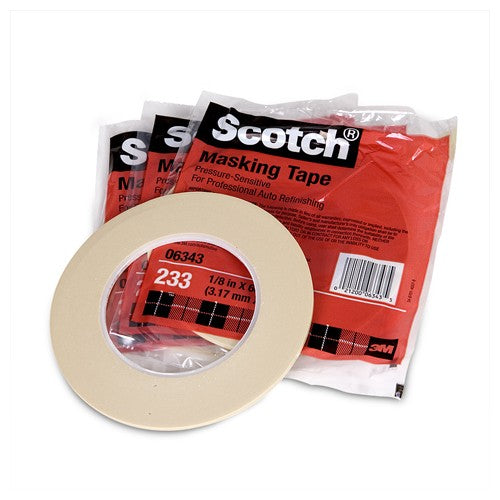 Scotch Automotive Refinish Masking Tape 233 06343 3 mm × 55 m - Eagle Tool & Supply