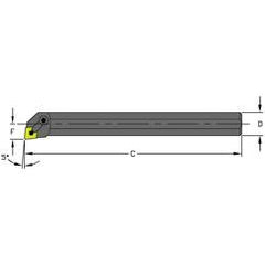 A24U MCLNR4 Steel Boring Bar w/Coolant - Eagle Tool & Supply