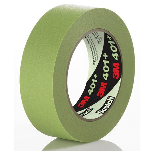 3M High Performance Green Masking Tape 401+ 36 mm × 55 m 6.7 mil Bulk - Eagle Tool & Supply