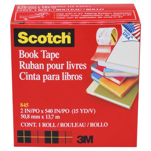 ‎Scotch Book Tape 845-200 2″ × 540″ (50 8 mm × 13 7 m) - Eagle Tool & Supply