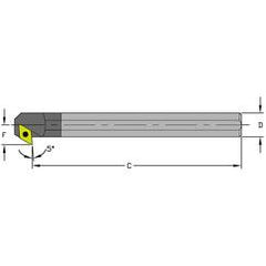 A12Q SDXCR3 Steel Boring Bar w/Coolant - Eagle Tool & Supply