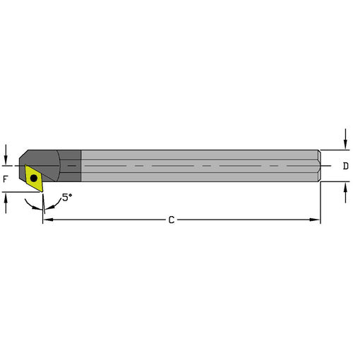 E10S SDXCL2 Coolant Thru Carbide Boring Bar - Eagle Tool & Supply