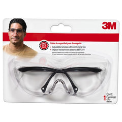 3M Safety Eyewear 90970H1-C Black Clear Lens Anti-Scratch - Eagle Tool & Supply