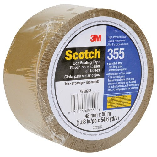 Scotch Box Sealing Tape 355 Tan 48 mm × 50 m - Eagle Tool & Supply