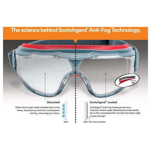 3M GoggleGear 500 Series GG501SGAF Clear Scotchgard Anti-fog lens - Eagle Tool & Supply