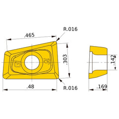 QOGT1443R-G1 MP6120 MILLING INSERT