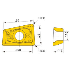 QOMT0934R-M2 MP9120 MILLING INSERT