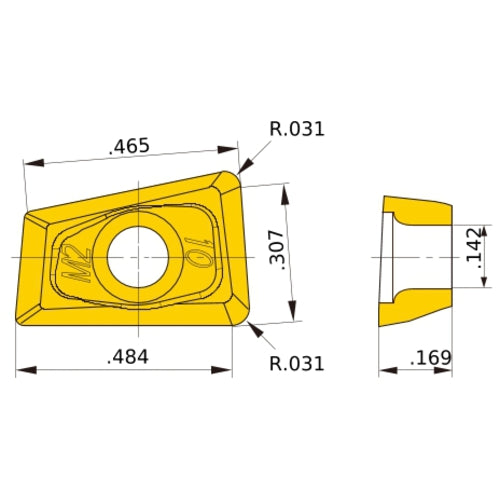 QOMT1443R-M2 MP7130 MILLING INSERT