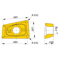 QOMT1443R-M2 MP7130 MILLING INSERT