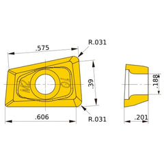 QOMT1651R-M2 MP7130 MILLING INSERT