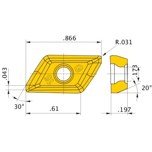 XDGT1550PDER-G08 VP15TF INSERT