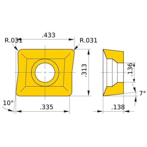 ZCMX083508ERA UTI20T INSERT