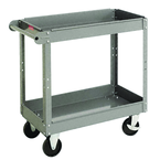 24"W x 36"D x 32"H Service Cart w/16 GA Posts, 5" Dia. Casters Powder Coat Finish - Eagle Tool & Supply