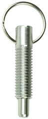 Hand Retractable Spring Plunger with Pull Ring - 1 lbs Initial End Force, 4 lbs Final End Force (1/2-13 Thread) - Eagle Tool & Supply