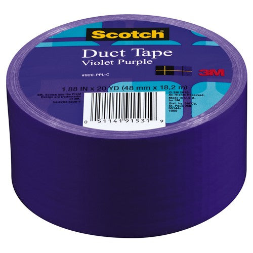 Scotch Duct Tape 920-PPL-C 1.88″ × 20 yd (48 mm × 18 2 m) Purple - Eagle Tool & Supply